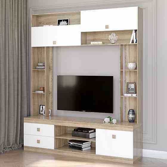 Стінка для вітальні Еверест Соната дуб сонома + білий (DTM-2250) Дніпро