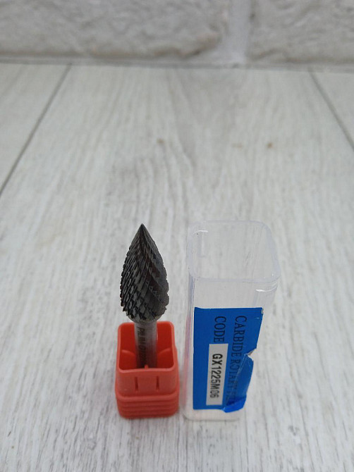 Борфреза тип G 16×25×6 мм — твердосплавна шарошка по металу для дриля та гравера Харків - фото 2