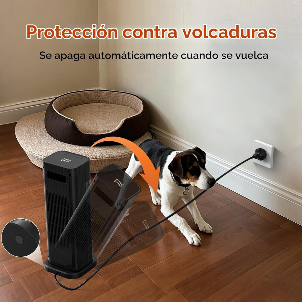 Обогреватель Minthouz Space Heater 2000 Вт, керамический PTC, ECO, термостат 15–35°C, таймер, пульт, поворот 70° Киев - изображение 8