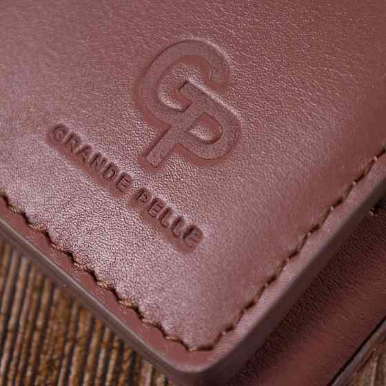 Вертикальное небольшое женское портмоне в три сложения (GRANDE PELLE) Киев