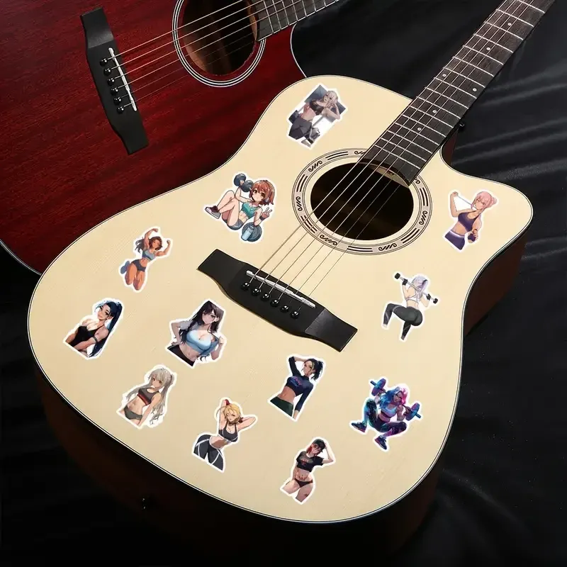 Набор стикеров 50 штук фитнес девушки ПВХ для декора ноутбука телефона блокнота Киев - изображение 8