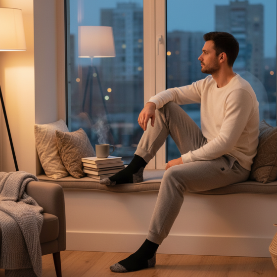 Термоноски мужские до -25, Размер 41-45, ТЕРМО / Термо носки из шерсти / Теплые мужские носки на зиму Киев