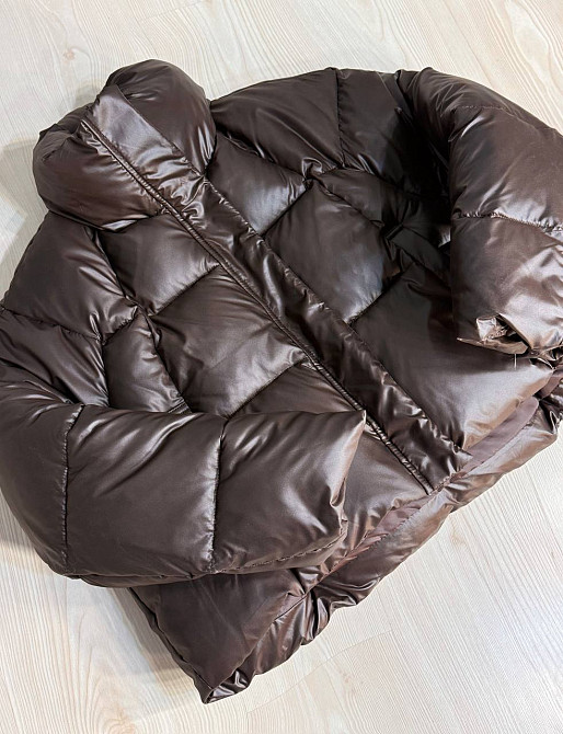 Куртка жіноча Lady Yep 30083 пуффер коротка глянцева коричнева, коричневий, L Київ - фото 11
