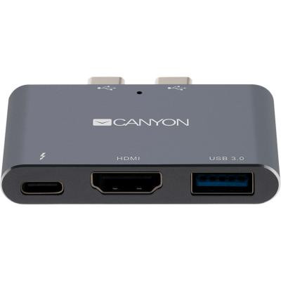 Порт-реплікатор Canyon Docking Station with 3 ports, Thunderbolt 3, Input 100-240V (CNS-TDS01DG) Вінниця - фото 2