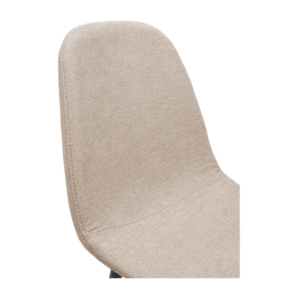 Стілець крісло м'який MacaoDesign U Magic Beige чорні ніжки Бежевий Київ - фото 5