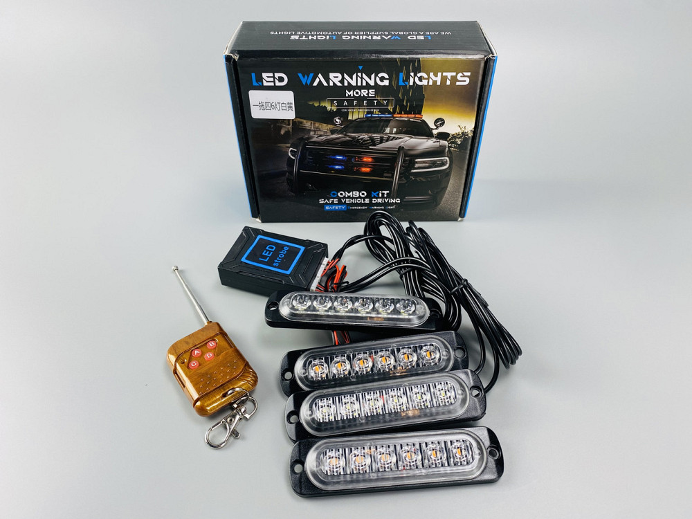 Маячок проблисковий стробоскоп 24 led діодів IP65 led chip 3030 6500K, автомобільний стробоскоп Мукачево - фото 4