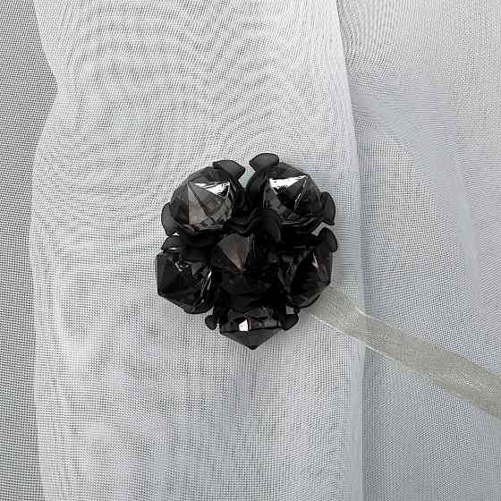 Магніти для штор і гардин Квітка набір 2 шт Чорний (81-310) Київ