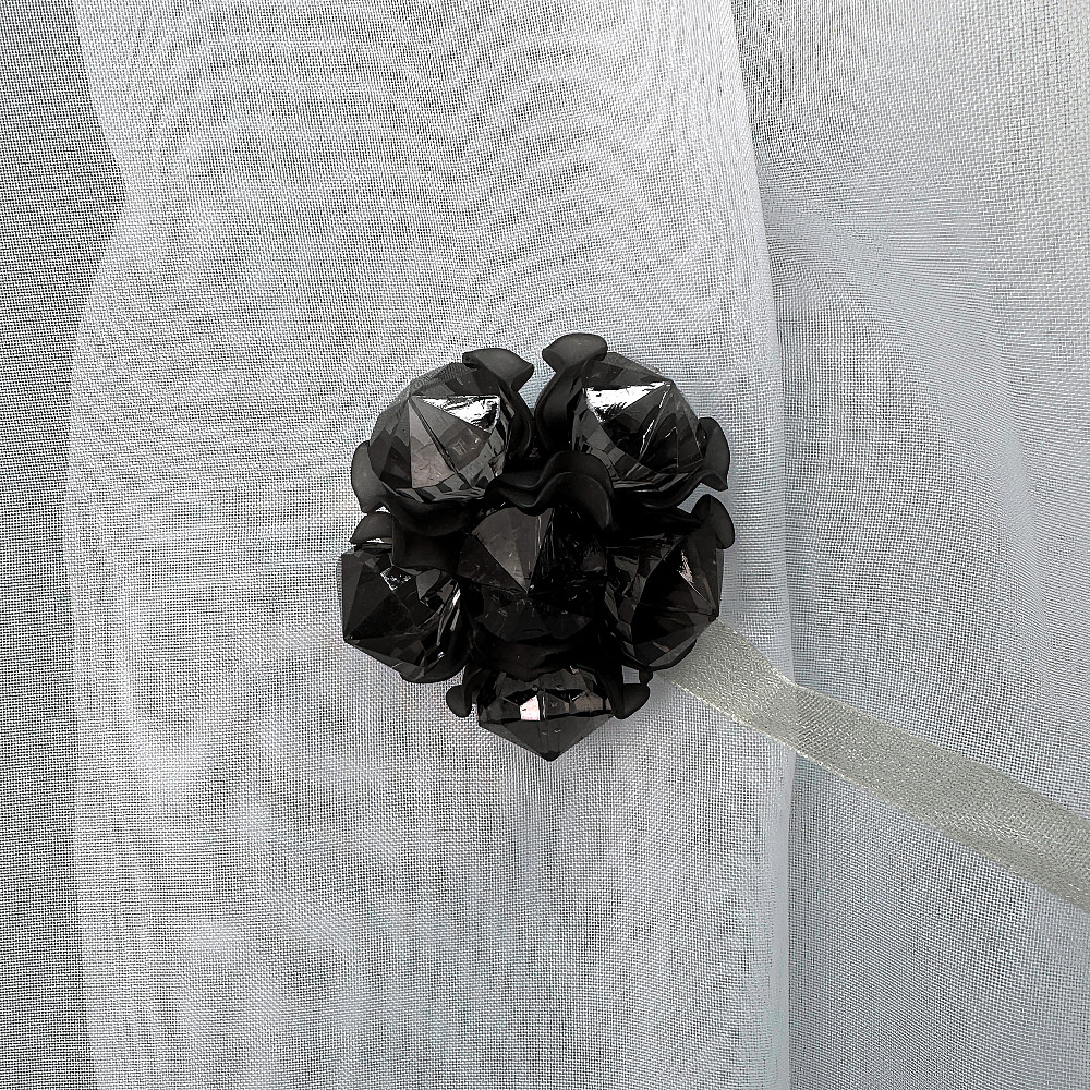 Магніти для штор і гардин Квітка набір 2 шт Чорний (81-310) Київ - фото 2