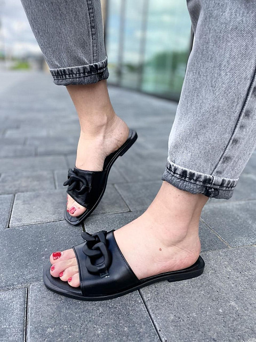 Garti Шльопанці жіночі GARTI 4044 чорні (літо, шкіра натуральна) (5123) Коломыя - изображение 9