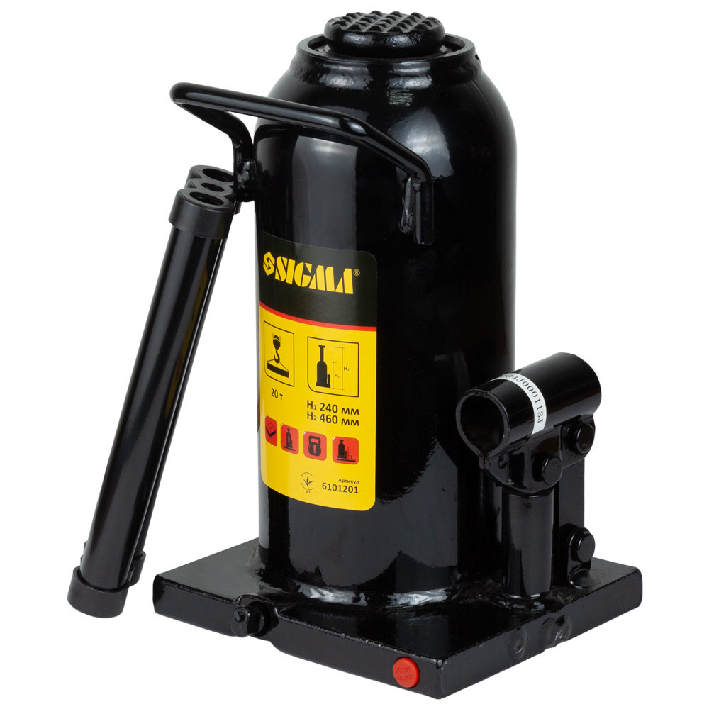 Sigma Домкрат гидравлический бутылочный 20т H 242-452мм SIGMA (6101201) Коломия - фото 1