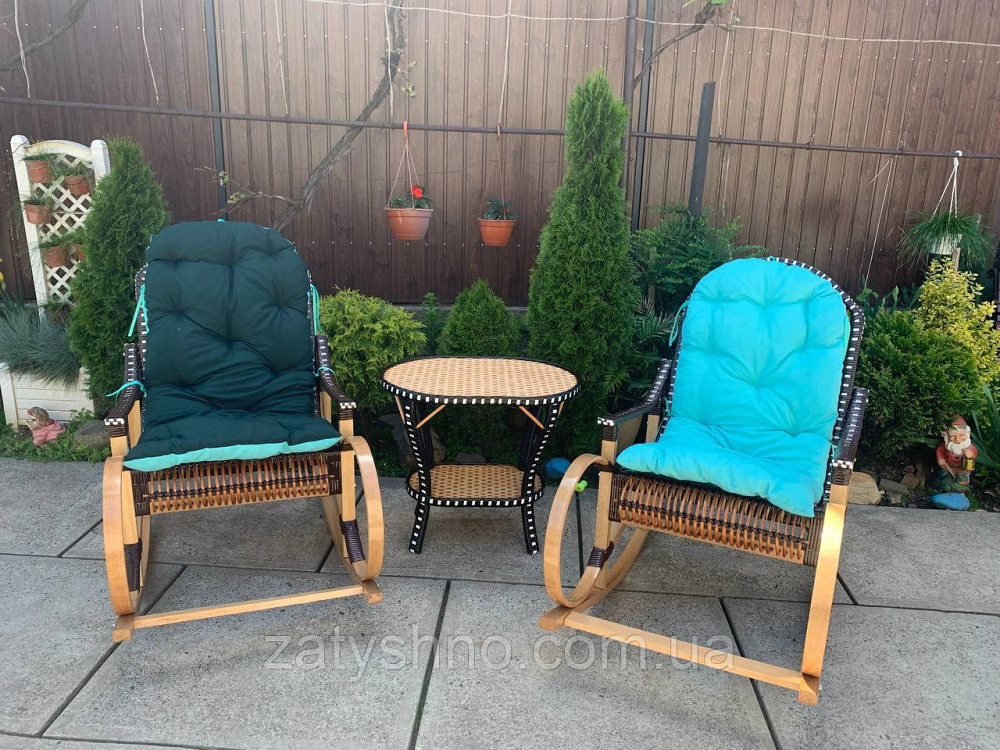 Кресло качалка из натуральной лозы | кресло-качалка для отдыха с накидками Киев - изображение 5