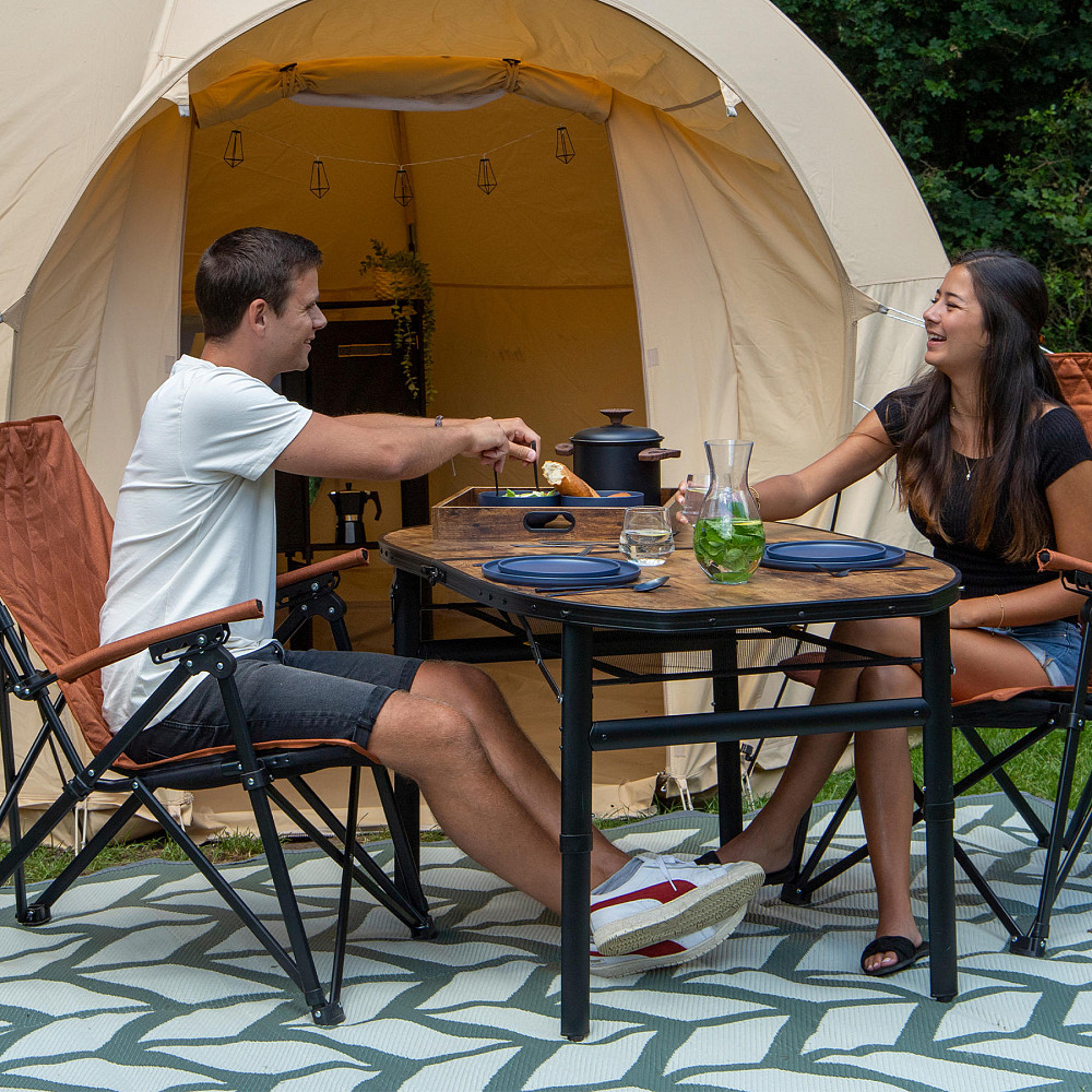 Стол Bo-Camp Melrose Oval 120x80 cm Black/Wood look (1404220) Вінниця - фото 10