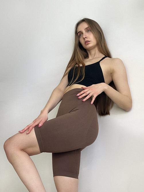 Велосипедки push up спортивні жіночі до колін Lifted для фітнесу з пуш ап коричневі Одеса - фото 8
