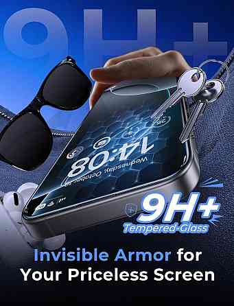 Захисне скло MAGIC JOHN iPhone 16 Pro Max 6.9" прозоре 2 шт загартоване 9H HD без бульбашок олеофобне автопиловидалення Київ