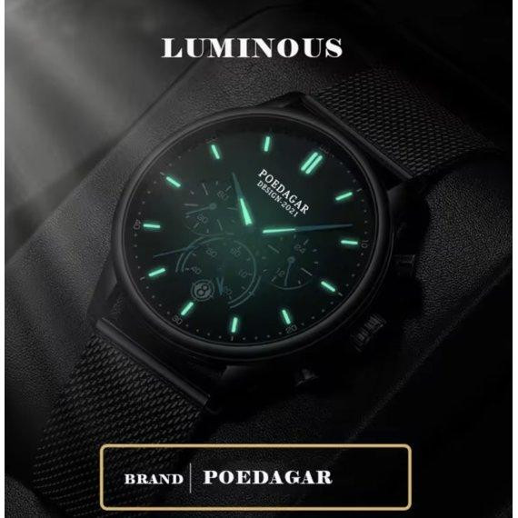 Мужские наручные часы Poedagar Misto (Черные) Киев - изображение 9