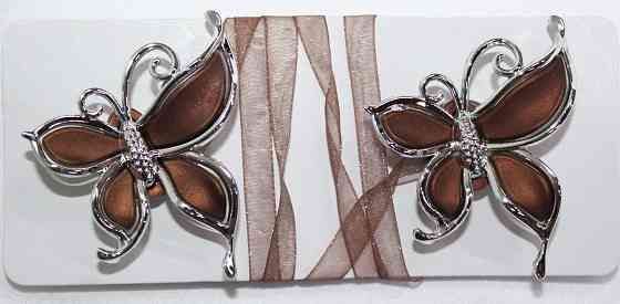 Магніти для штор і гардин (135м) Карнер набір 2 шт Коричневий з сріблястим (81-046) Київ