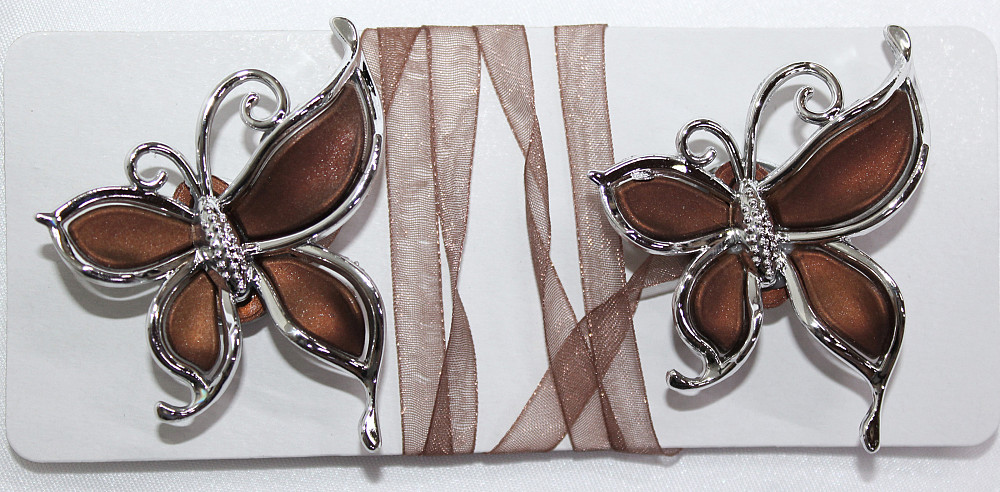 Магніти для штор і гардин (135м) Карнер набір 2 шт Коричневий з сріблястим (81-046) Київ - фото 3