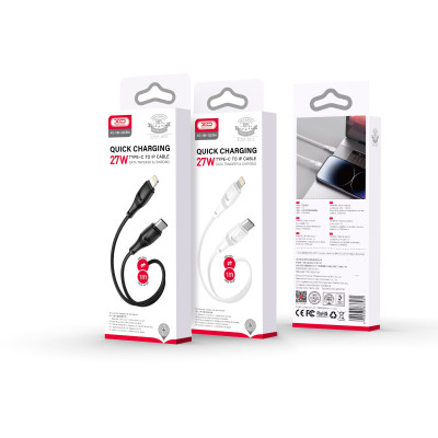 Дата кабель USB-C to Lightning 1.0m 27W High Elastic Zeus XO (NBQ239A_White) Вінниця - фото 4
