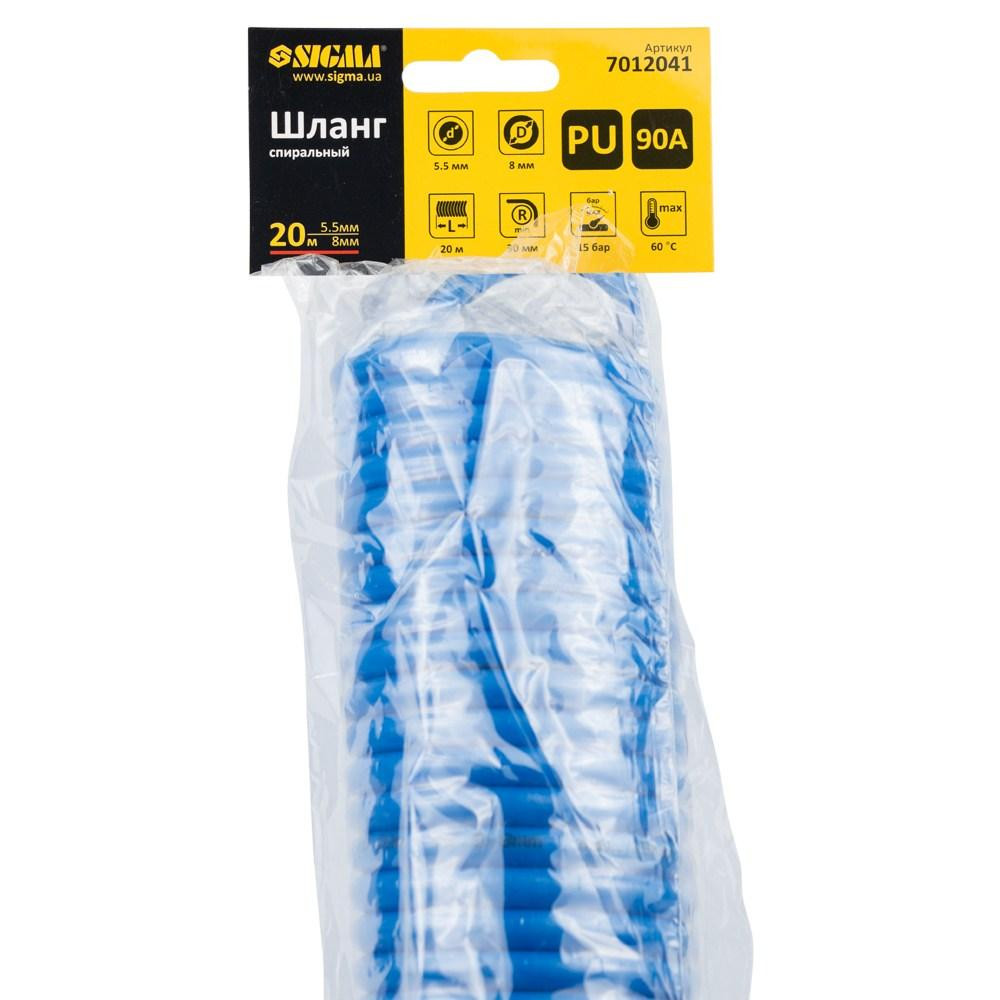 Шланг спіральний поліуретановий (PU) 20 м 5.5 х 8 мм SIGMA (7012041) Київ - фото 4
