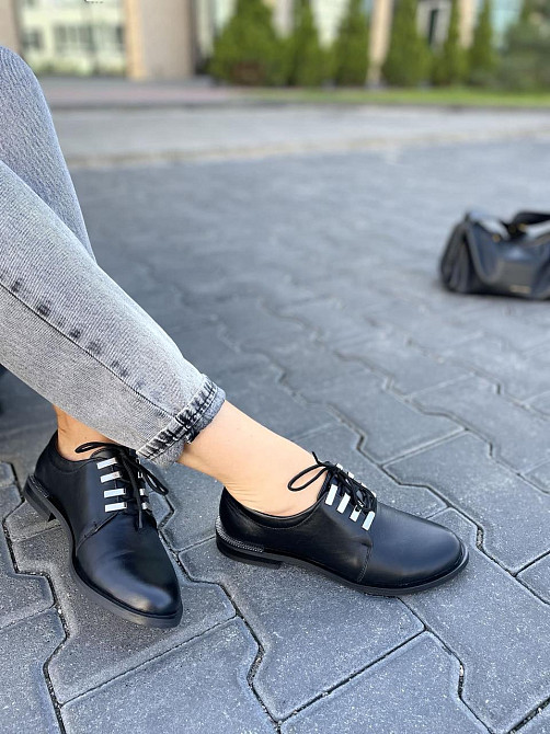 MILLI GOLD Туфлі жіночі MILLI GOLD 385-1605 чорні (весна-осінь, шкіра натуральна) (2691) Коломыя - изображение 5