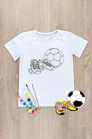 Футболка-розмальовка дитяча " Футбол" топ Київ