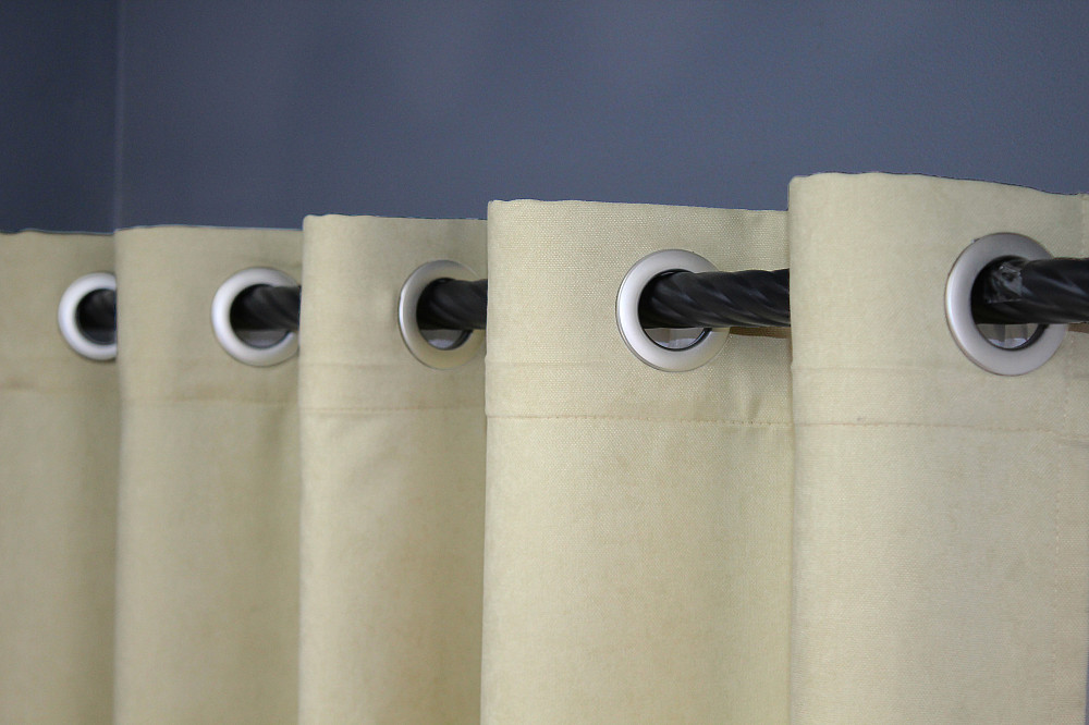 Комплект штор на люверсах VR-Textil Мікровелюр SPARTA № 844ш Кремовий 150х250 см 2 шт (37-0006) Київ - фото 8