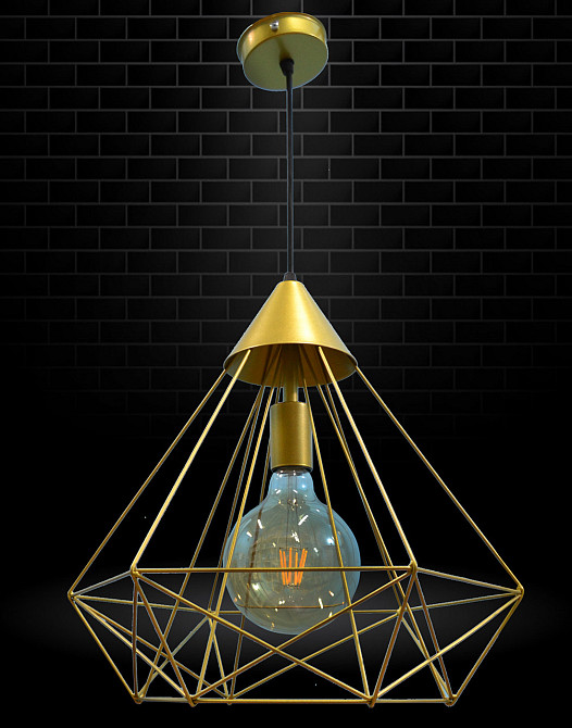 Підвісний світильник лофт Е27 Crystal NL 0541 G Київ - фото 2