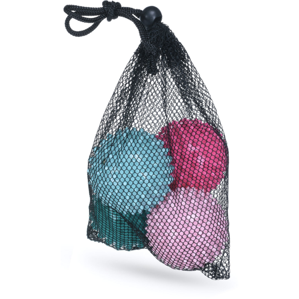 Набір масажних м'ячів Gymtek 65 мм 4 шт рожево-салатовий Київ - фото 2