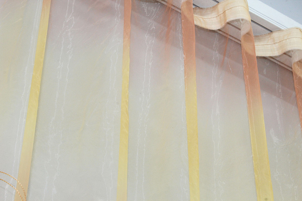 Тюль органза з вишивкою колір помаранчевий 1365т Київ - фото 8