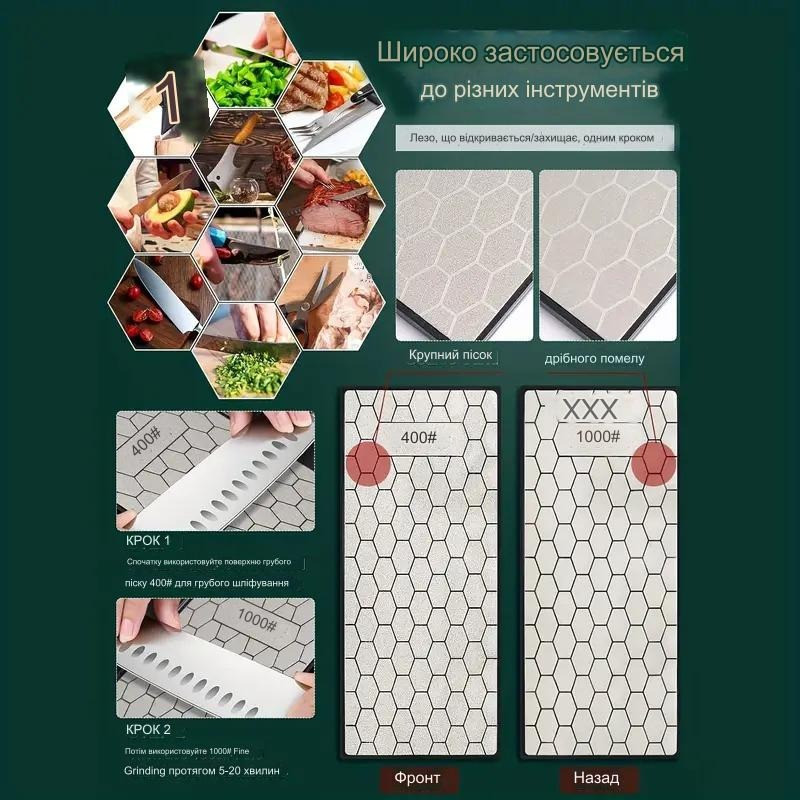 Алмазна точила для ножів ножиць брусок камінь 600 Grit (369810531) Київ - фото 8