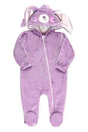 Комбінезон теплий для новонароджених, бузковий топ 80 Крохатушка одяг Київ