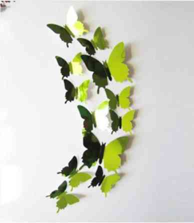 Метелики дзеркальні зеленого кольору - 12шт. Київ