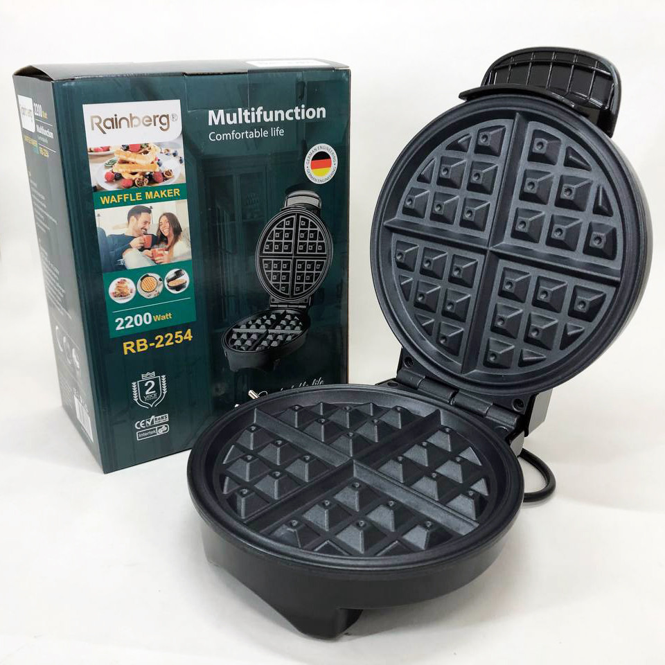 Мультипекарь вафельница Rainberg RB-2254 2200 Вт, Вафельница с антипригарным покрытием LB-84 Львов - изображение 9