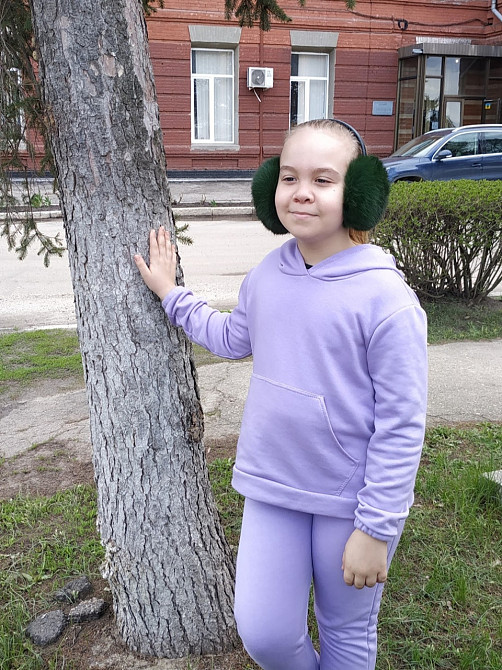 Наушники меховые детские из кролика Хаки Харьков - изображение 3