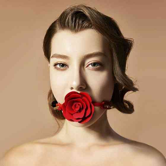 Роскошный кляп в виде розы Zalo - Rose Ball Gag, двойное использование Sex Aura Киев