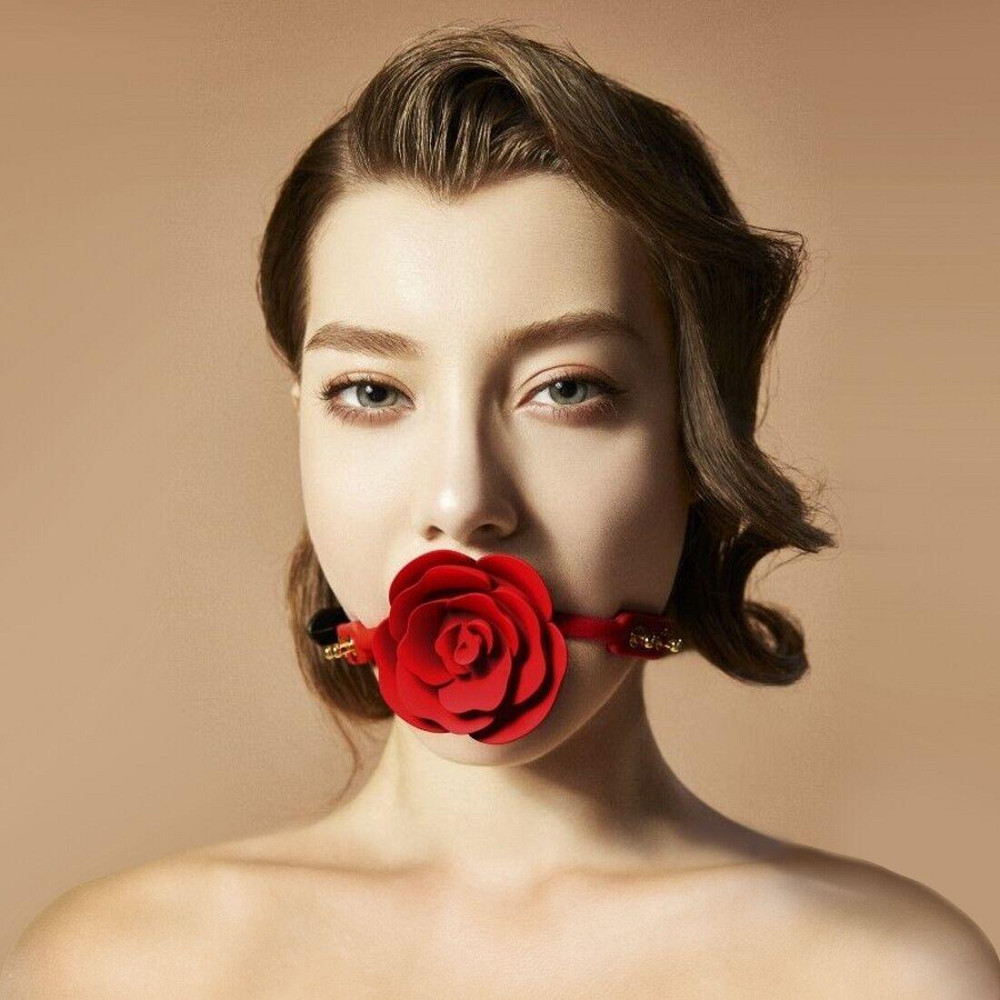 Роскошный кляп в виде розы Zalo - Rose Ball Gag, двойное использование Sex Aura Киев - изображение 6