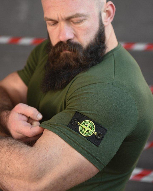 Тактическая ХЛОПКОВАЯ футболка NECRONIMICON stone олива НП5217 Одесса - изображение 4