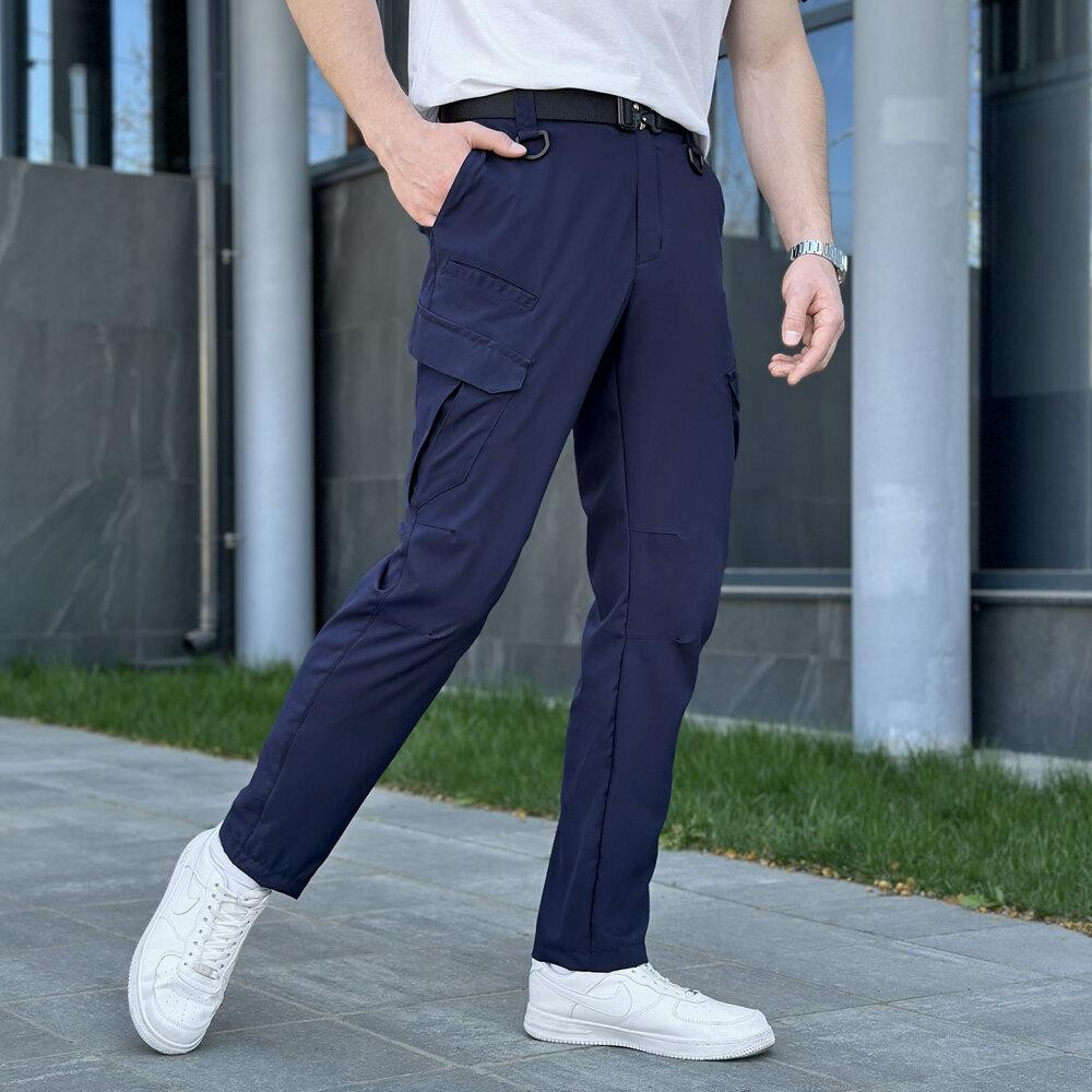 Штаны карго мужские весенние с карманами тёмно-синие Pobedov Tactical Soft Киев - изображение 5