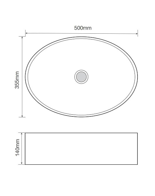 Раковина накладна Mixxus Premium BEVEL-0106 500х355х140mm   ( MP6546 ) 32013 Харьков - изображение 2
