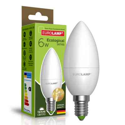 Лампочка Eurolamp LED CL 6W E14 3000K 220V (LED-CL-06143(P)) Вінниця