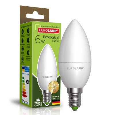 Лампочка Eurolamp LED CL 6W E14 3000K 220V (LED-CL-06143(P)) Винница - изображение 1