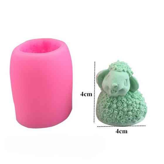 Молд силиконовый Ягненок 40 на 40 мм розовый Киев