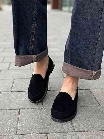 MOD GAR Лофери жіночі MOD GAR 9864 чорні (весна-осінь, замша натуральна) (5805) Коломия