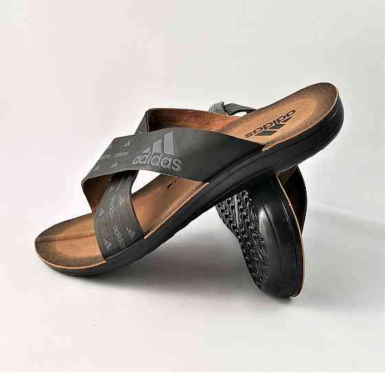 Чоловічі Шльопанці Тапочки Adidas Сланці Чорні Адідас (розміри: 40) Дніпро