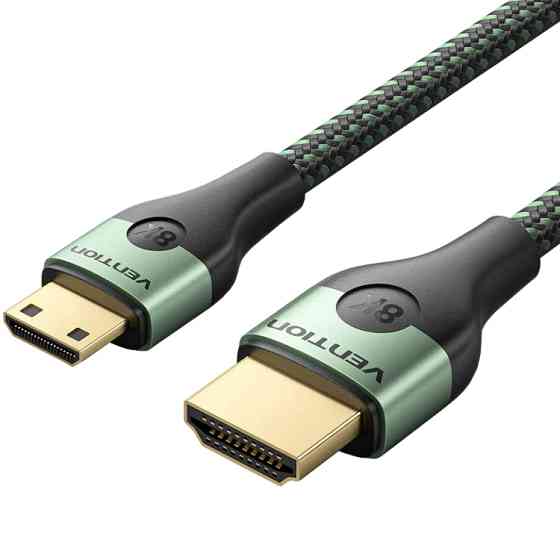 Кабель HDMI M - Mini M, 1.0 м, V2.1 8K 60Гц Aluminum Alloy Type Green Vention Винница