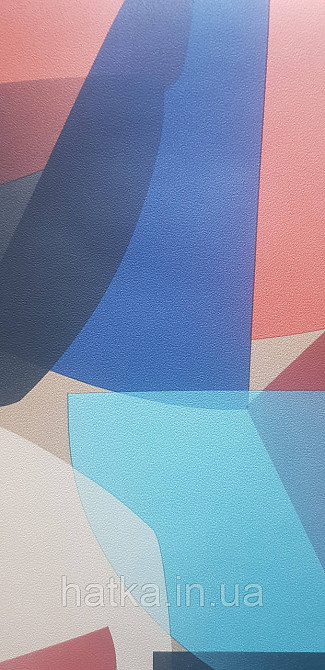 Обои виниловые на флизелине Rasch Clasik 0,53х10 абстракция фигуры голубые красные черные Киев - изображение 3