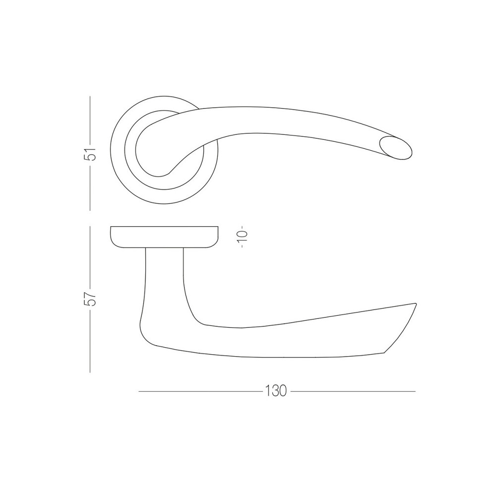 Ручка A-2005 SN/CP Матовий нікель/полірований хром Київ - фото 3
