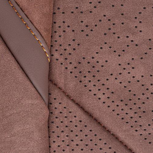 Набір коричневих чохлів з екошкіри VB-8828 2 передні + 2 підголівники Харків - фото 3