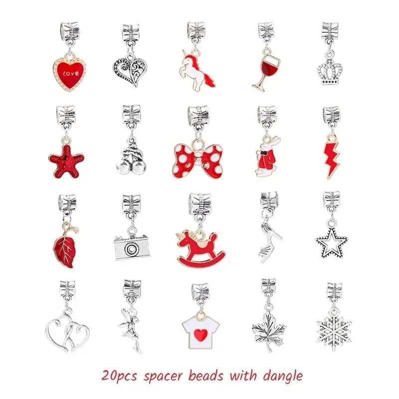 Детский набор для творчества для создания шарм браслетов и колье из бусин в подарочной коробке 63 шт. Киев - изображение 3