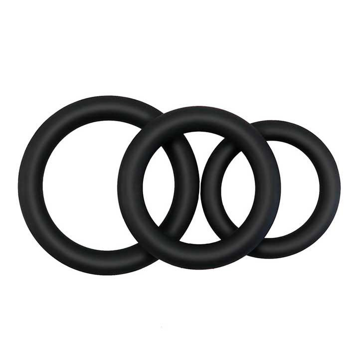 Набір ерекційних кілець (3 шт) - Гладкі - Чорний Вінниця - фото 5